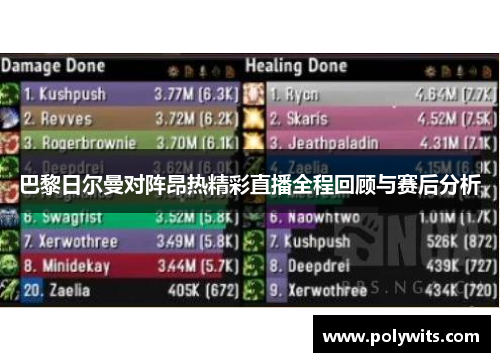 巴黎日尔曼对阵昂热精彩直播全程回顾与赛后分析